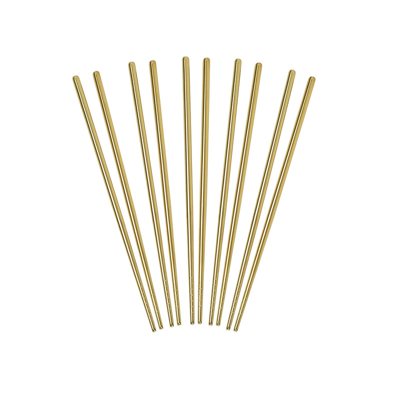 Classic Chef - HAK Chopsticks Gold 5 pair Home & Kitchen