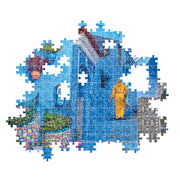 Clementoni - 500 Piece Puzzle - BLUE Street of Chefchaouen Toys & Games
