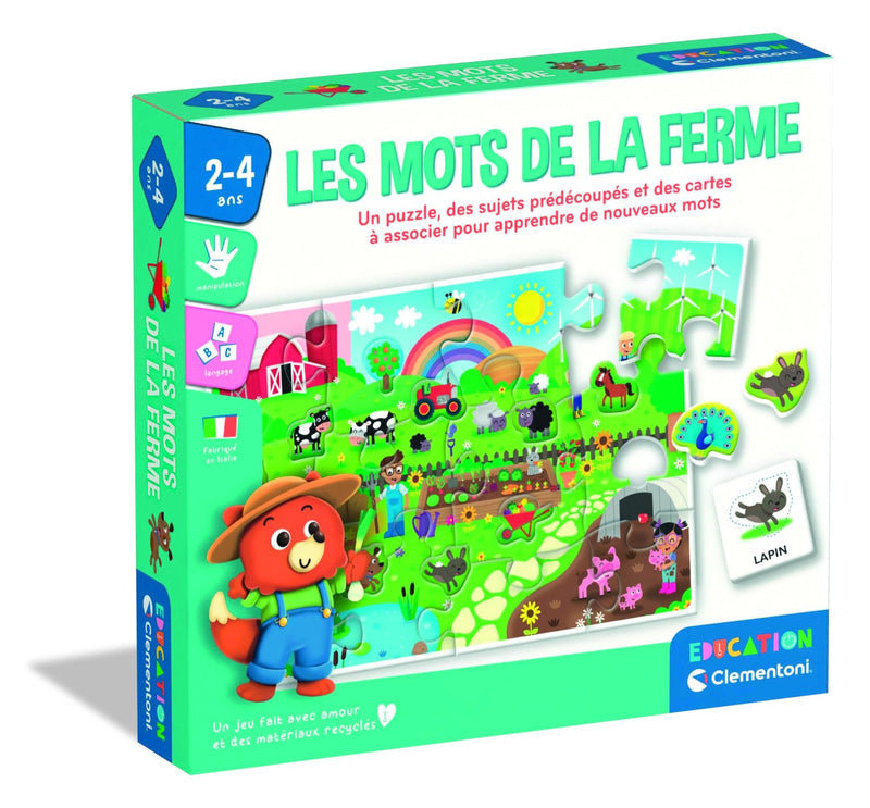 Clementoni - EDUCATION: LES MOTS DE LA FERME Games & Toys