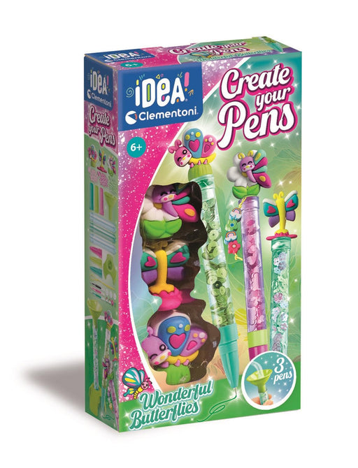 Clementoni - IDEA: CREATE YOUR PENS - WONDERFUL BUTTERFLIES Games & Toys