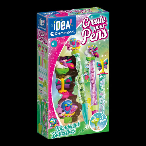 Clementoni - IDEA: CREATE YOUR PENS - WONDERFUL BUTTERFLIES Games & Toys