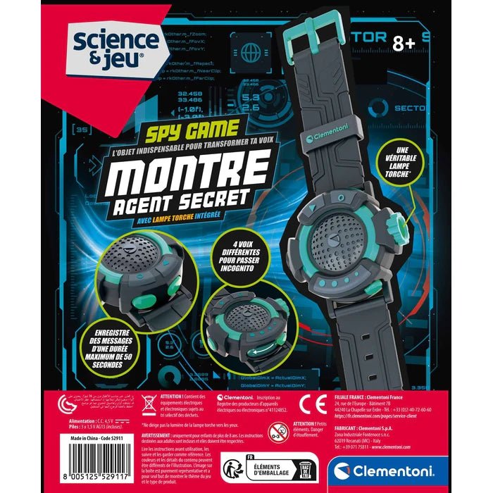 Clementoni - MONTRE D'ESPION AVEC CHANGEUR DE VOIX Toys & Games