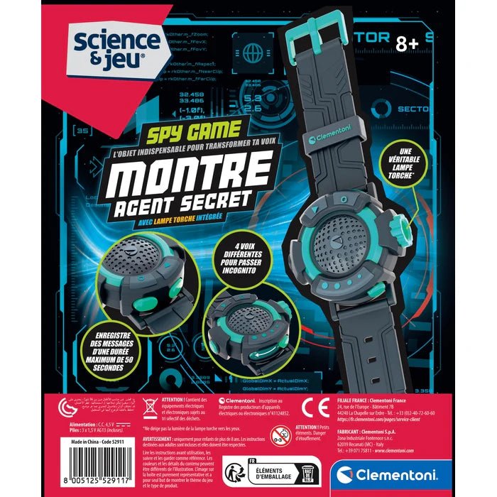 Clementoni - MONTRE D'ESPION AVEC CHANGEUR DE VOIX Toys & Games