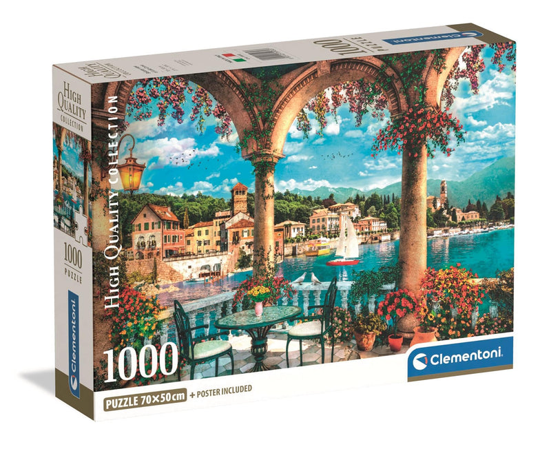 Clementoni - PZ1000: BALCONY VIEW OF LAKE COMO Games & Toys