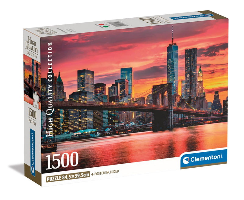 Clementoni - PZ1500: EAST RIVER AT DUSK Games & Toys