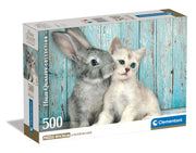 Clementoni - PZ500: CAT & BUNNY Games & Toys