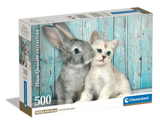 Clementoni - PZ500: CAT & BUNNY Games & Toys