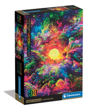 Clementoni - PZ500: COLORBOOM: PSYCHEDELIC JUNGLE SUNRISE Games & Toys