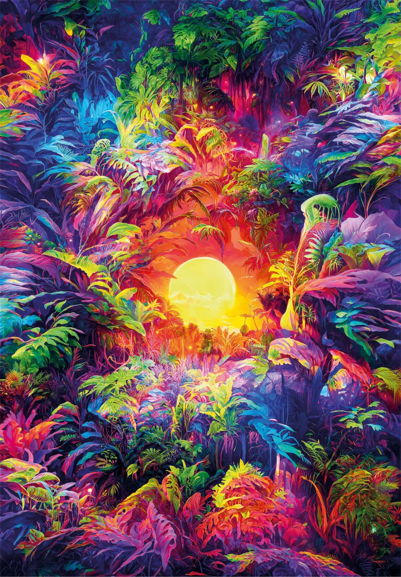 Clementoni - PZ500: COLORBOOM: PSYCHEDELIC JUNGLE SUNRISE Games & Toys