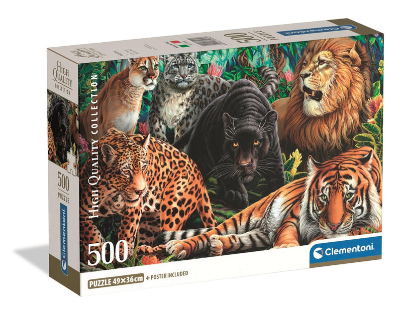 Clementoni - PZ500: WILD CATS Games & Toys