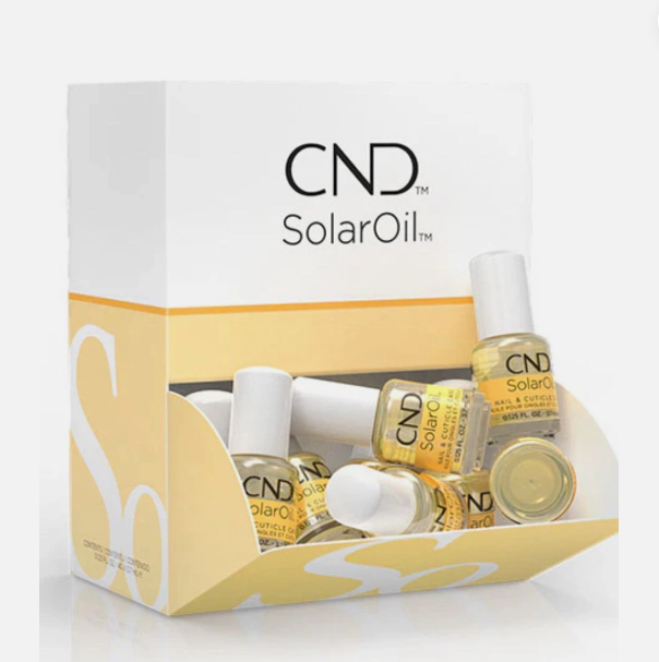 CND SolarOil 3.7 mL mini bottles in 40-pack display