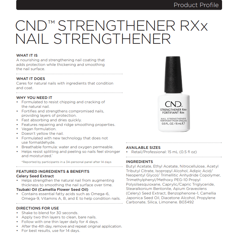 CND Strengthener Rxx (0.5oz.) Beauty & Personal Care
