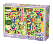 Cobble Hill - 100 Piece Jigsaw Puzzle - Nerdy Junk Drawer Toys & Games