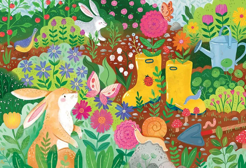 Cobble Hill - 100 Piece Jigsaw Puzzle - Rabbit Garden Toys & Games