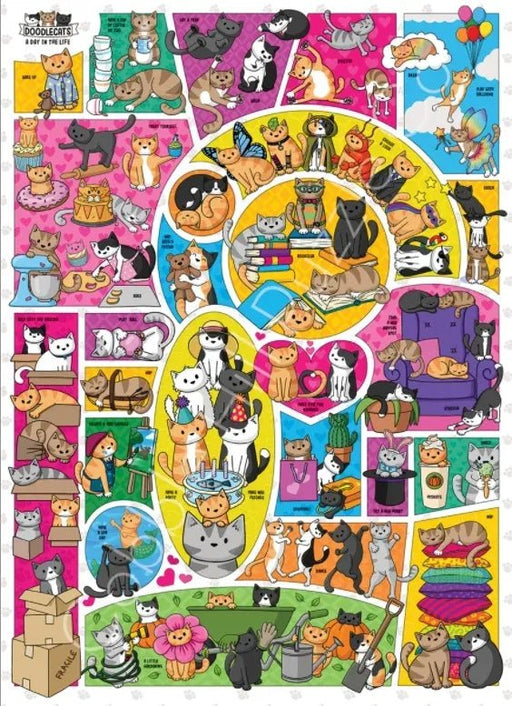Cobble Hill - 1000 Piece Jigsaw Puzzle - Doodlecat Days Toys & Games