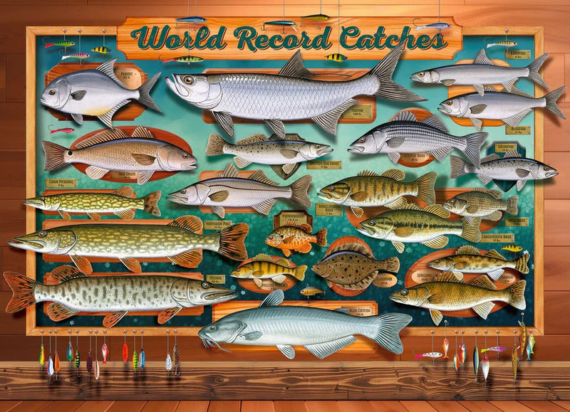 Cobble Hill - 500 Piece Jigsaw Puzzle - World Record Catches Toys & Games
