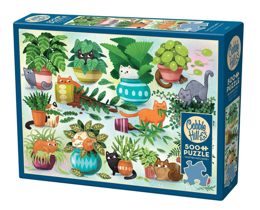 Cobble Hill - Cats vs. Plants | 500 Piece Games & Toys
