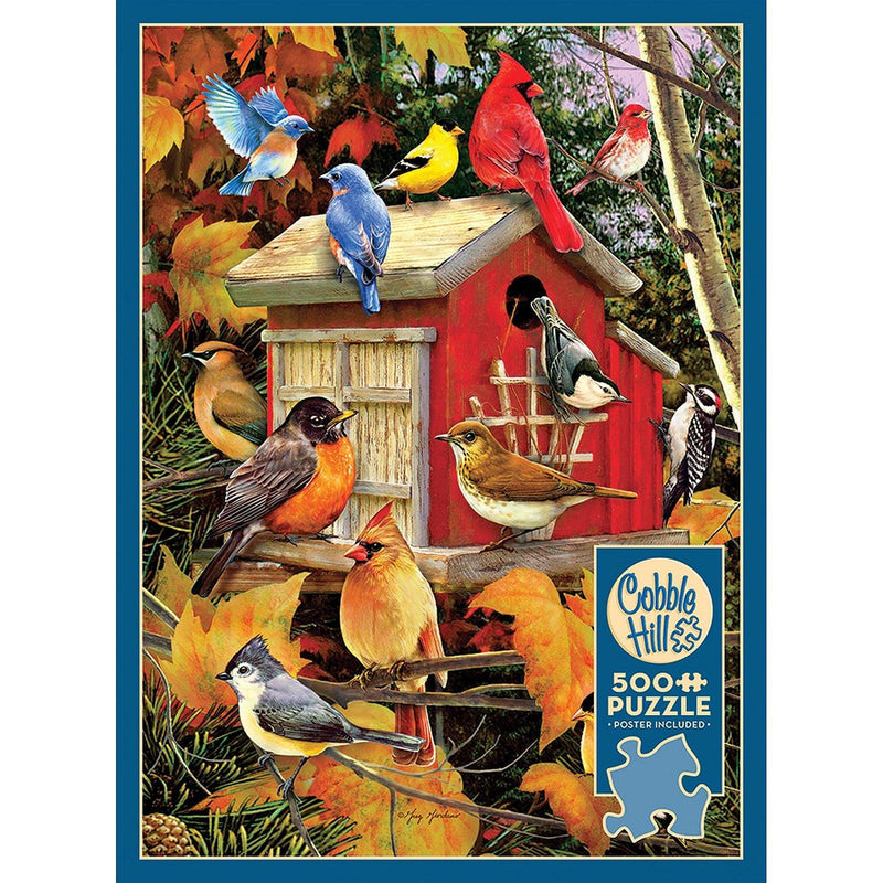 Cobble Hill - Fall Birdhouse (500-Piece Puzzle) - Limolin 