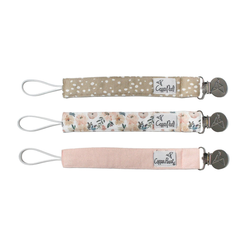 Copper Pearl - 3 - Pack Binky Clips Baby & Toddler Autumn