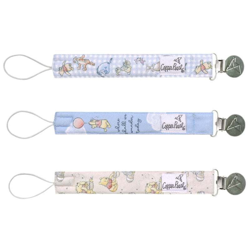 Copper Pearl - 3 - Pack Binky Clips Baby & Toddler Hundred Acre Wood