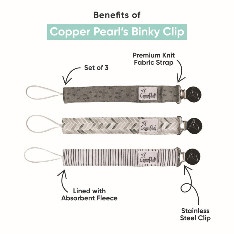 Copper Pearl - 3 - Pack Binky Clips Baby & Toddler Wizarding World
