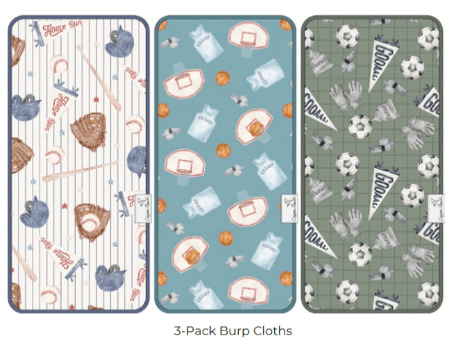 Copper Pearl - 3 - Pack Burp Cloth Baby & Toddler All Stars