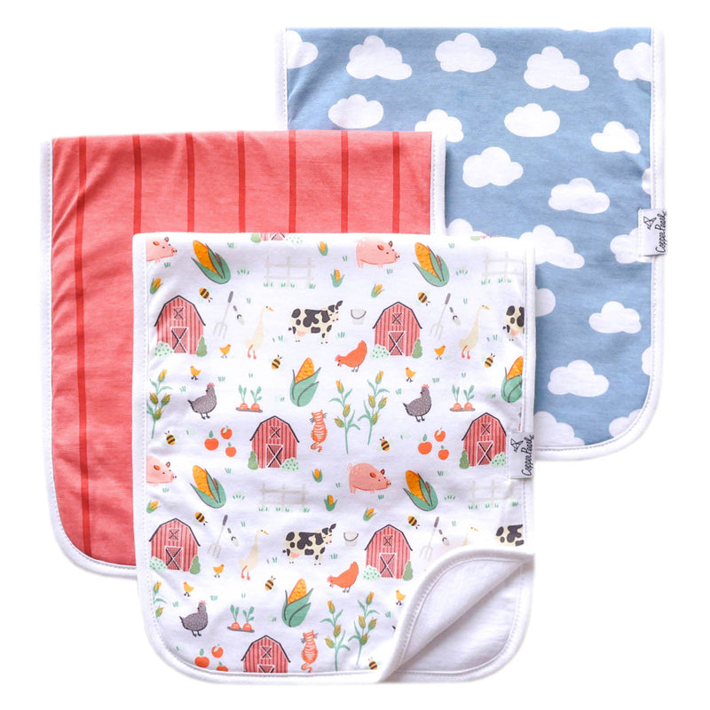 Copper Pearl - 3 - Pack Burp Cloth Baby & Toddler Farmstead