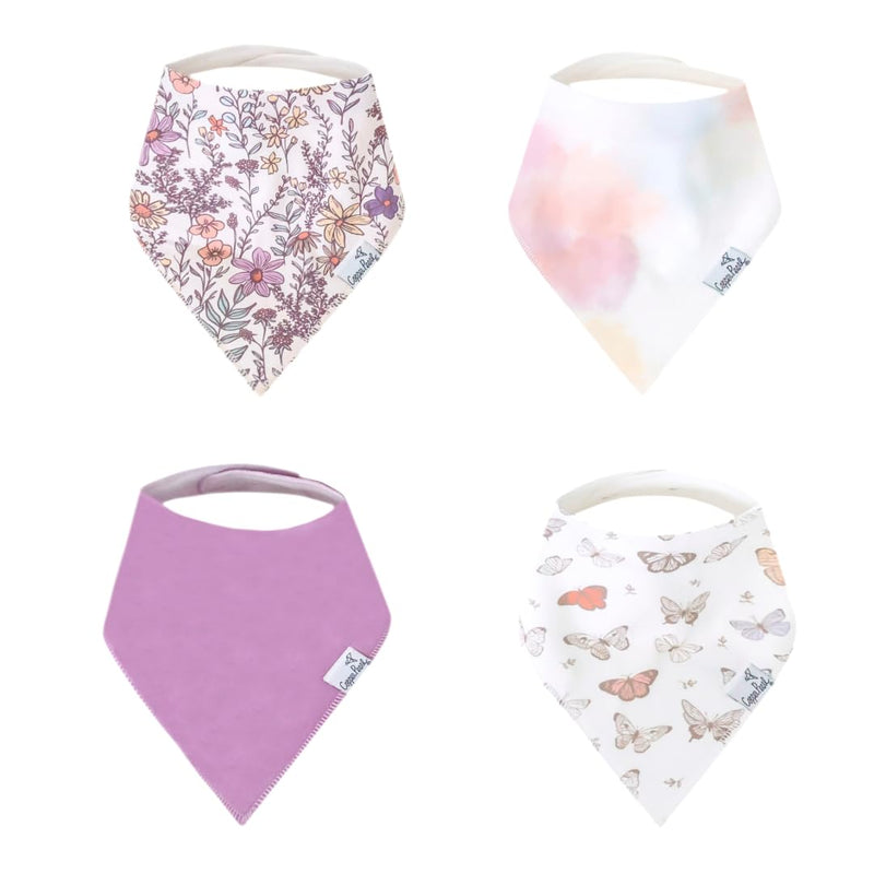 Copper Pearl - 4 - Pack Baby Bandana Bibs Baby & Toddler Floral Flora