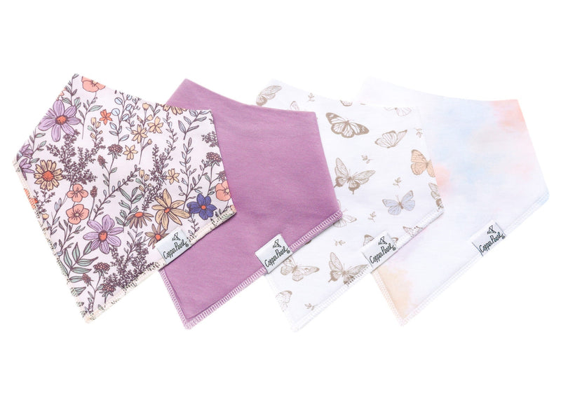 Copper Pearl - 4 - Pack Baby Bandana Bibs Baby & Toddler Floral Flora