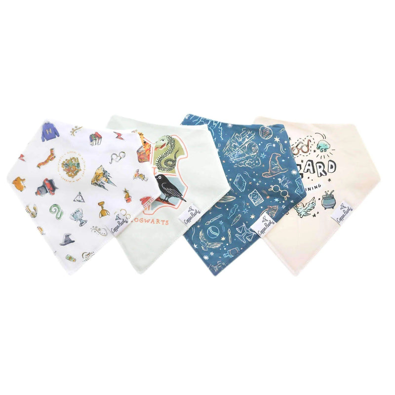 Copper Pearl - 4 - Pack Baby Bandana Bibs Baby & Toddler Licensed Wizarding World