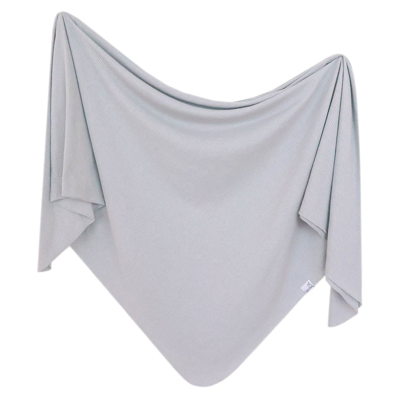 Copper Pearl - Ash Ribbed Swaddle Blanket Mother & Baby