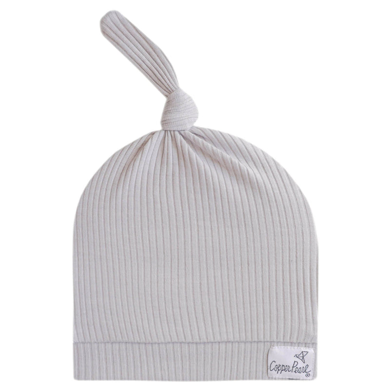 Copper Pearl - Ash Ribbed Top Knot Hat Apparel & Accessories