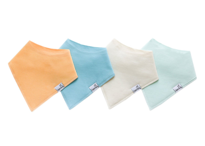 Copper Pearl - 4-Pack Baby Bandana Bibs