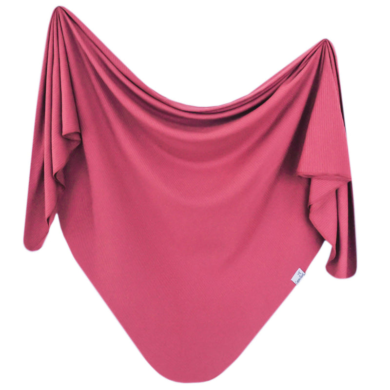 Copper Pearl - Berry Ribbed Swaddle Blanket Mother & Baby