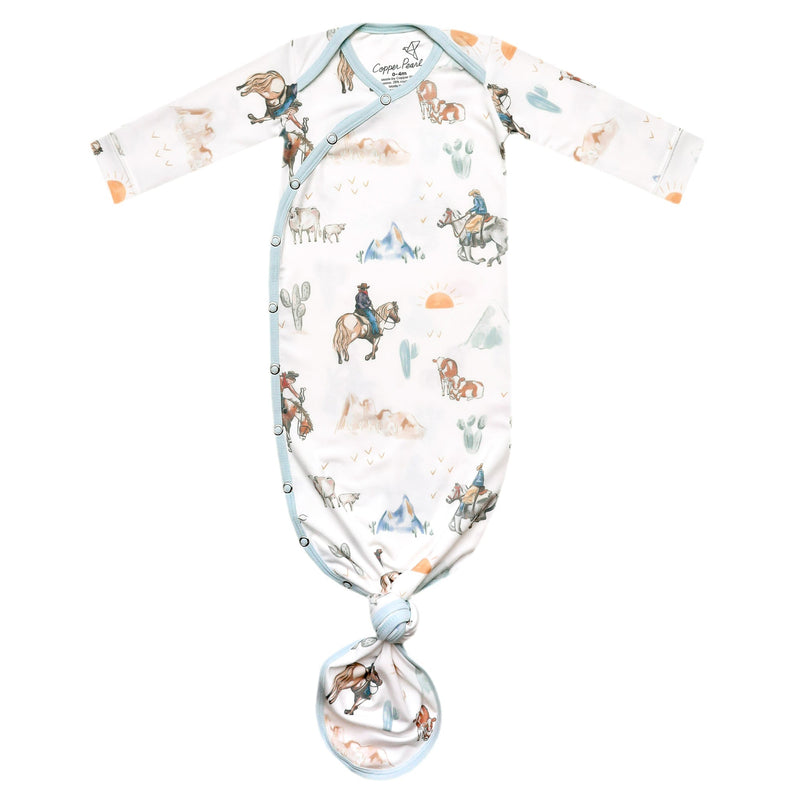 Copper Pearl - Knotted Gown - Newborn Sleepers Baby & Toddler Boone
