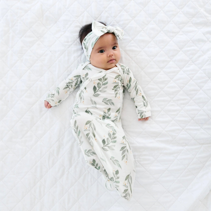 Copper Pearl - Knotted Gown - Newborn Sleepers Baby & Toddler Fern