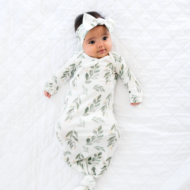 Copper Pearl - Knotted Gown - Newborn Sleepers Baby & Toddler Fern