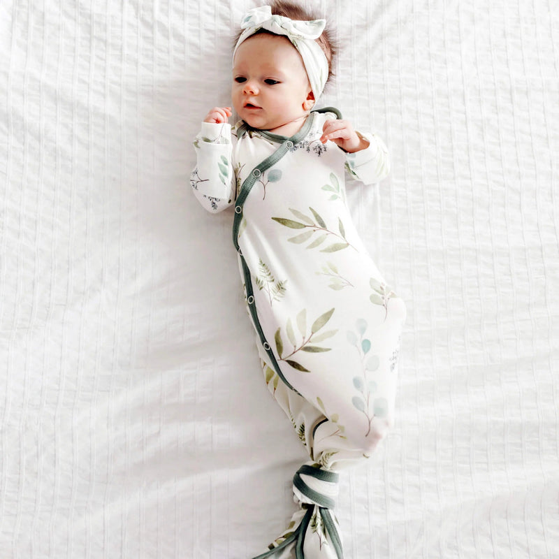 Copper Pearl - Knotted Gown - Newborn Sleepers Baby & Toddler Haven
