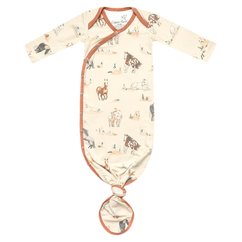 Copper Pearl - Knotted Gown - Newborn Sleepers Baby & Toddler Montana