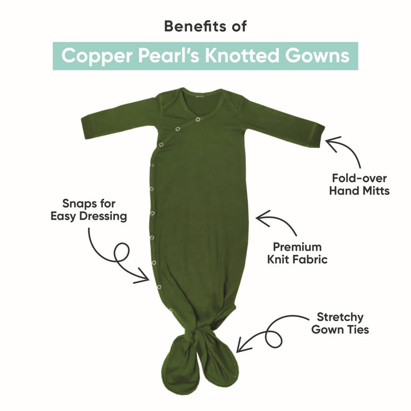 Copper Pearl - Knotted Gown - Newborn Sleepers Baby & Toddler Oat