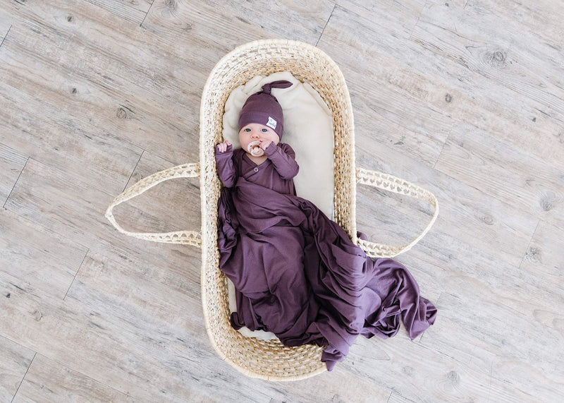 Copper Pearl - Knotted Gown - Newborn Sleepers Baby & Toddler Plum