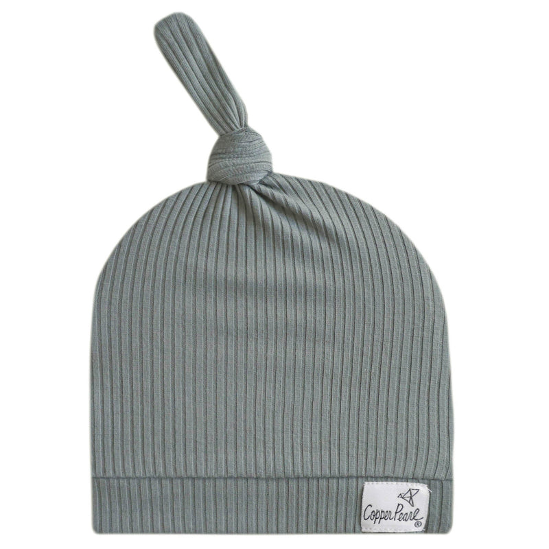 Copper Pearl - Moss Ribbed Top Knot Hat Apparel & Accessories