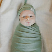 Copper Pearl - Ribbed Swaddle Blanket Baby & Toddler Moonstone