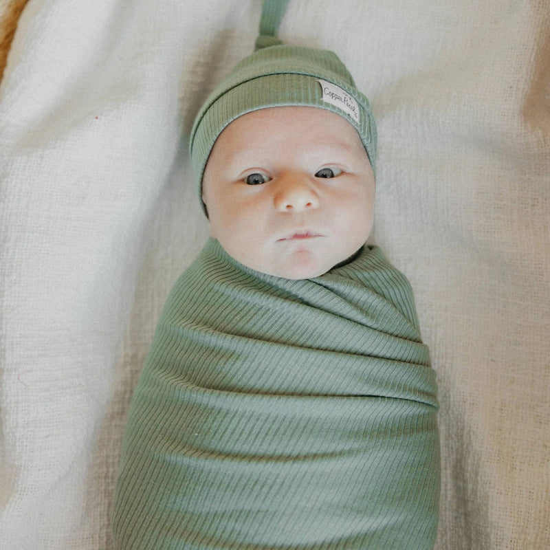 Copper Pearl - Ribbed Swaddle Blanket Baby & Toddler Moonstone