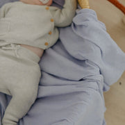 Copper Pearl - Ribbed Swaddle Blanket Baby & Toddler Periwinkle