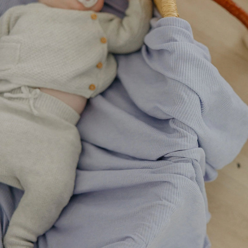Copper Pearl - Ribbed Swaddle Blanket Baby & Toddler Periwinkle
