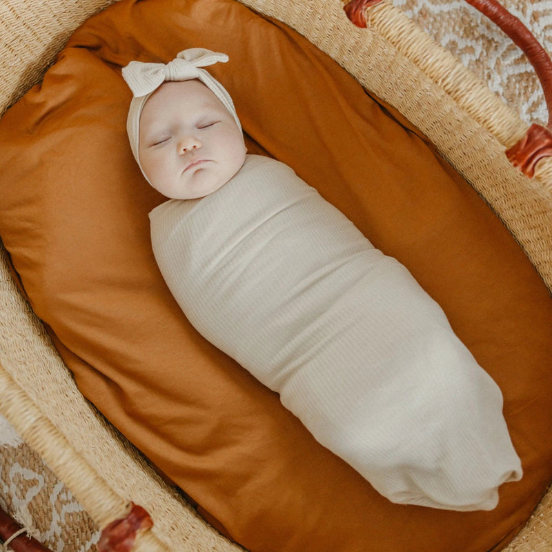 Copper Pearl - Ribbed Swaddle Blanket Mother & Baby Moonstone
