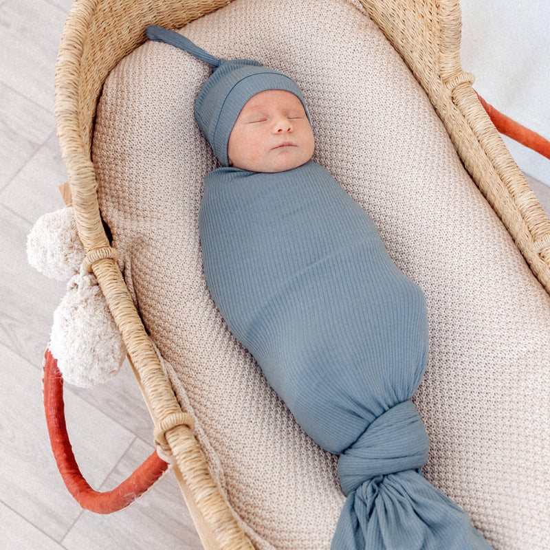 Copper Pearl - Ribbed Swaddle Blanket Mother & Baby Moonstone