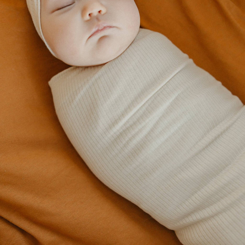 Copper Pearl - Ribbed Swaddle Blanket Mother & Baby Moonstone