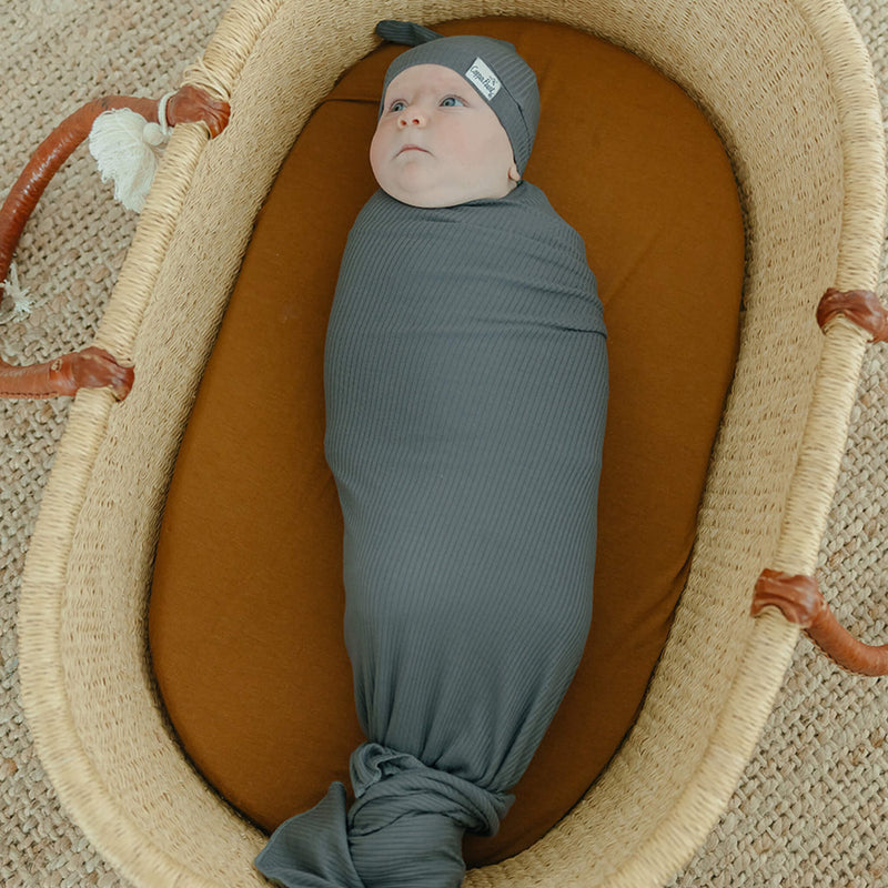 Copper Pearl - Ribbed Swaddle Blanket Mother & Baby Moonstone